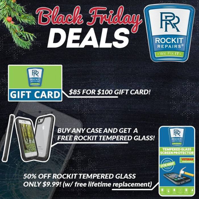 black friday deals 2017 at rockit repairs cellphoen repair shop in fredericksburg virginia and stafford virginia